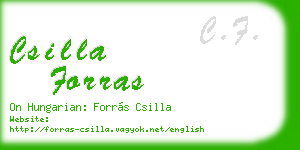 csilla forras business card